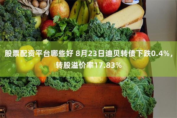 股票配资平台哪些好 8月23日迪贝转债下跌0.4%，转股溢价率17.83%