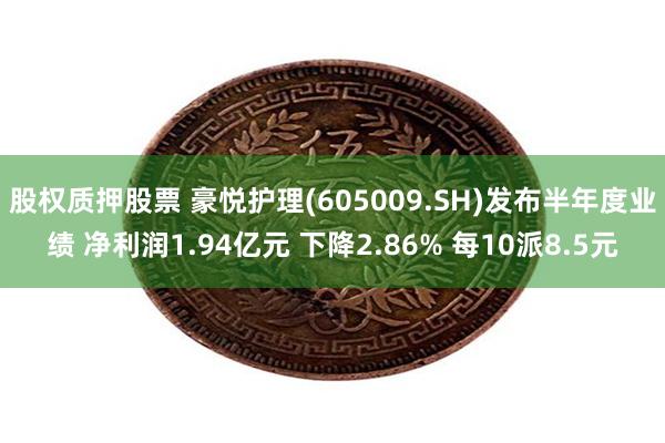 股权质押股票 豪悦护理(605009.SH)发布半年度业绩 净利润1.94亿元 下降2.86% 每10派8.5元