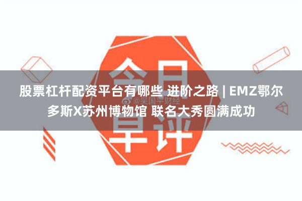 股票杠杆配资平台有哪些 进阶之路 | EMZ鄂尔多斯X苏州博物馆 联名大秀圆满成功