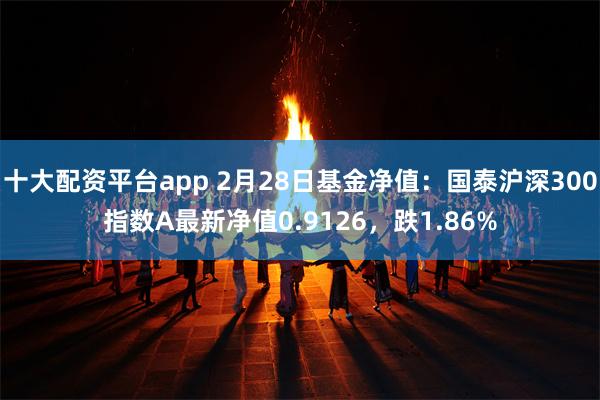 十大配资平台app 2月28日基金净值：国泰沪深300指数A最新净值0.9126，跌1.86%